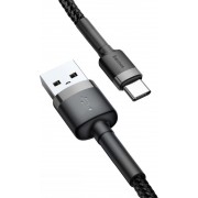 BASEUS USB Cable - Cafule CATKLF-BG1 Type-C 1M 3A black-grey