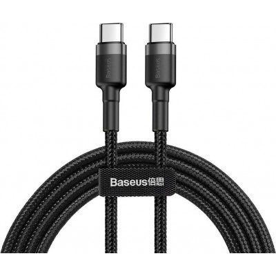 BASEUS USB Cable - Cafule CATKLF-GG1 Type-C - Type-C 1M 60W 3A black-grey
