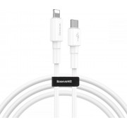 BASEUS USB Cable - Mini White CATLSW-02 Type-C - IPHONE lightning 1M 18W white