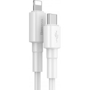BASEUS USB Cable - Mini White CATLSW-02 Type-C - IPHONE lightning 1M 18W white