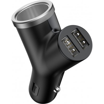 BASEUS Car charger - 3.4A 2x USB + cigarette lighter socket 40W CCALL-YX01 black