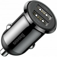 BASEUS Car charger - 4.8A 2x USB Grain Pro CCALLP-01 black