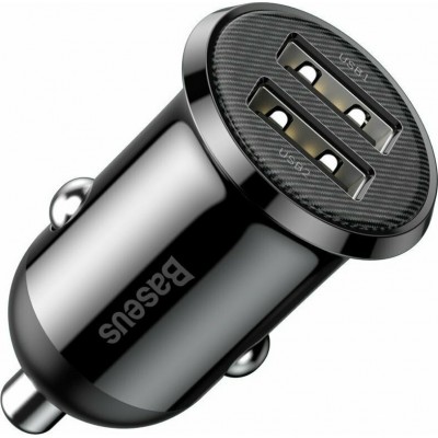BASEUS Car charger - 4.8A 2x USB Grain Pro CCALLP-01 black