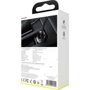 BASEUS Car charger - 4.8A 2x USB (LCD display) 24W CCBX-0G grey