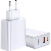 BASEUS Travel Charger - 30W 1x USB + USB-C PD QC3.0 plug Speed PPS CCFS-C02 white
