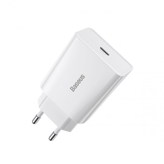 BASEUS Travel Charger - Speed Mini USB-C PD 3A 20W white (CCFS-SN02)