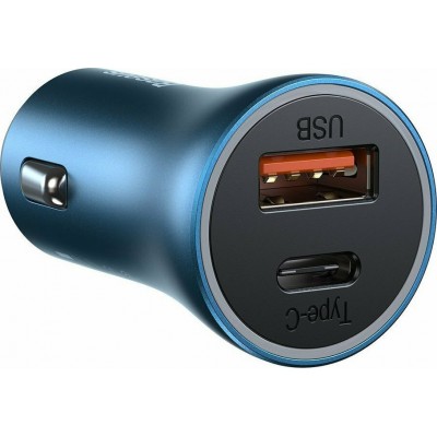 BASEUS Car charger - 40W 1x USB + USB-C PD QC4.0 Golden Contactor Pro CCJD-0G gray