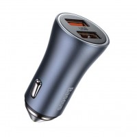 BASEUS Car charger - 40W 2x USB QC3.0 Golden Contactor Pro CCJD-A0G gray