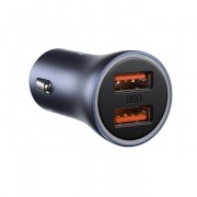 BASEUS Car charger - 40W 2x USB QC3.0 Golden Contactor Pro CCJD-A0G gray