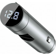 BASEUS Bluetooth FM launcher transmitter + 18W 2x USB QC3.0 car charger Energy Column CCNLZ-C0S silver