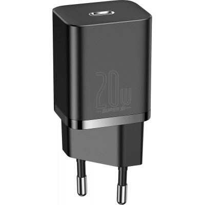 BASEUS Travel Charger - 20W PD USB-C plug Super Si CCSUP-B01 black