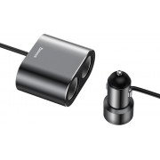 BASEUS Car charger - 3.1A 2x USB + 2x cigarette lighter socket 80W CRDYQ-01 black