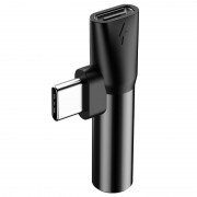 Baseus L41 Audio Adapter USB-C to Mini Jack 3.5mm + USB-C (black)