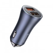 BASEUS Car charger - 40W 2x USB QC3.0 + Type-C cable Golden Contactor Pro TZCCJD-A0G gray