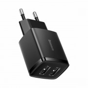 Baseus Φορτιστής Χωρίς Καλώδιο με 2 Θύρες USB-A 10.5W Μαύρος (Compact 2U)