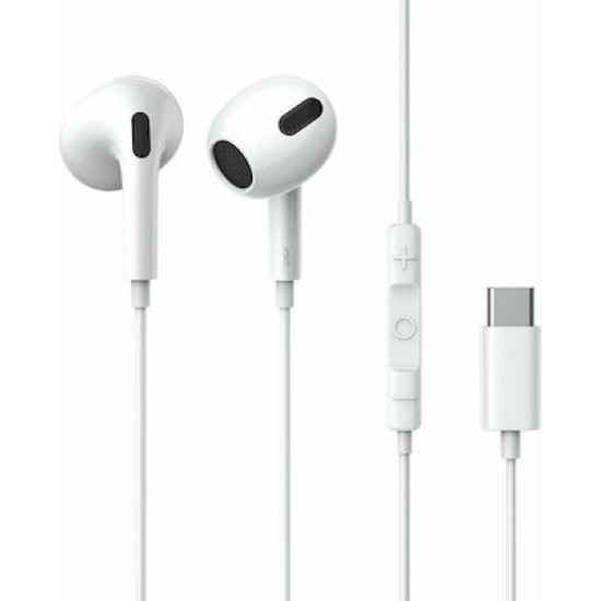 Baseus Encok C17 In-ear Handsfree με Βύσμα USB-C Λευκό