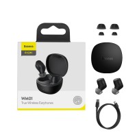 Baseus Encok WM01 True Wireless Earphones TWS Bluetooth 5.0 black (NGWM01-01)