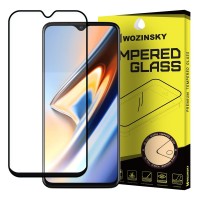 Wozinsky Tempered Glass Full Glue Super Tough Screen Protector Full Coveraged with Frame Case Friendly for OnePlus 7T μαύρο