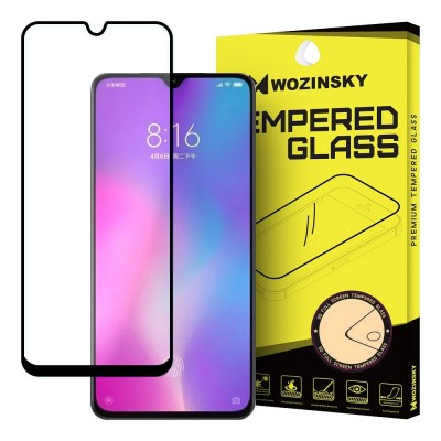 Wozinsky Tempered Glass Full Glue Super Tough Screen Protector Full Coveraged με Frame Case Friendly για Xiaomi Mi 9 Lite Μαύρο