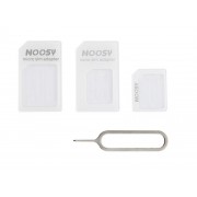  Noosy Αντάπτορας Nano SIM & Micro SIM White