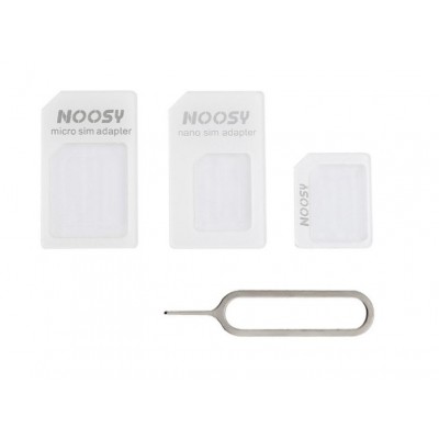  Noosy Αντάπτορας Nano SIM & Micro SIM White