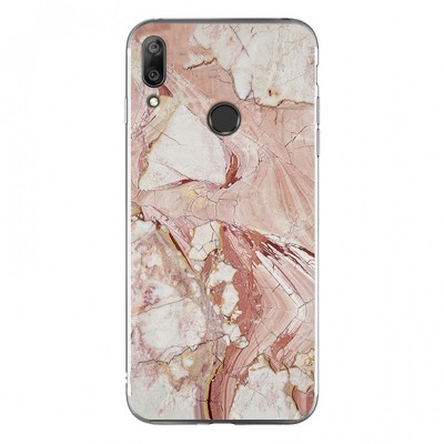 Wozinsky Θήκη με Μαρμάρινο (Marble) Print  TPU case cover για  Xiaomi Redmi Note 7 Ροζ