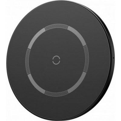 BASEUS SIMPLE MAGNETIC MAGSAFE WIRELESS CHARGER 15W BLACK (BS-W517)
