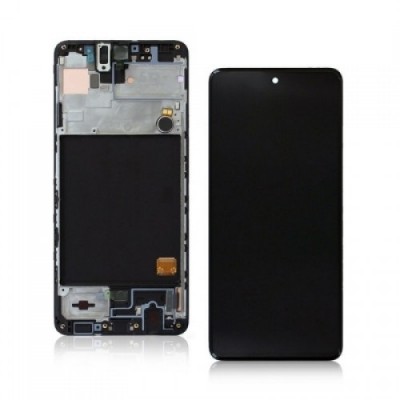 LCD + TOUCH SCREEN SAMSUNG A51 (A515FN) GH82-21669A με FRAME BLACK