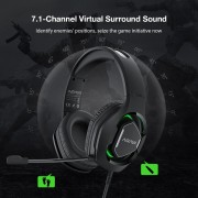 BlitzWolf® AirAux AA-GB2 Surround 7.1 Gaming Headset with Noise Canceling Microphone - Black