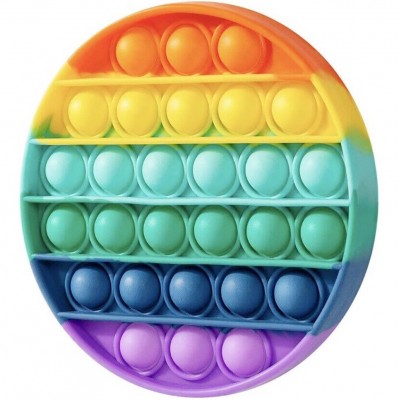 Antistress Sensory Toy Rainbow Multicolor NEXERI Push Bubble Pop It - Circle