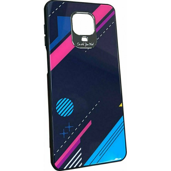 Color Glass Case Durable Cover with Tempered Glass Back and camera cover Xiaomi Redmi Note 9 Pro / Redmi Note 9S pattern 4