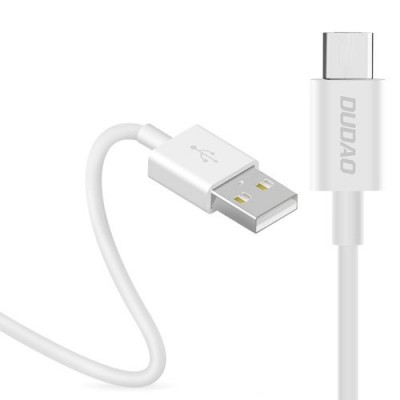 Dudao Καλώδιο USB / USB Type C data 3A 1m Λευκό (L1T)