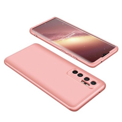 GKK 360 Protection Case Front and Back Case Full Body Cover Xiaomi Mi Note 10 Lite Ροζ