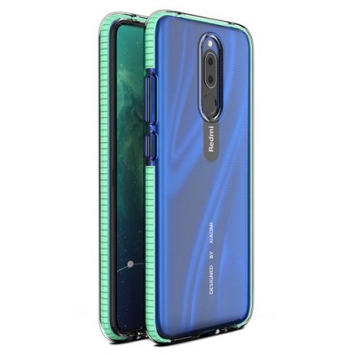 Spring Case clear TPU gel protective cover with colorful frame for Xiaomi Redmi 8/8a mint