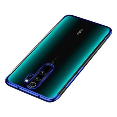 Clear Color Case Gel TPU Electroplating frame Cover for Xiaomi Redmi Note 8 Pro Μπλε