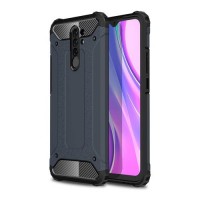 Hybrid Armor Case Tough Rugged Cover for Xiaomi Redmi 9 Μπλε