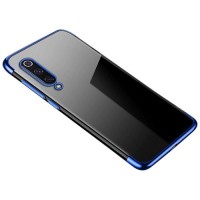 Clear Color Case Gel TPU Electroplating frame Cover for Xiaomi Mi 9 Lite  Μπλε