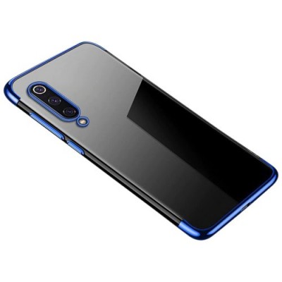 Clear Color Case Gel TPU Electroplating frame Cover for Xiaomi Mi 9 Lite  Μπλε
