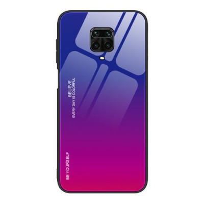 Θήκη Gradient Glass Durable Cover με Προστατευτικό πίσω Τζάμι για Xiaomi Redmi Note 9 Pro/Note 9S Ροζ-Μωβ