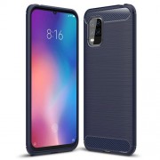 Carbon Case Flexible Cover TPU Case for Xiaomi Mi 10 Lite Μπλε