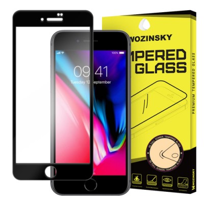 Wozinsky  Full Glue Super Tough Προστασία Οθόνης Full Coveraged με πλαίσιο για iPhone SE 2020 / iPhone 8 / iPhone 7 Μαύρο