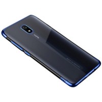 Clear Color Case Gel TPU Electroplating frame Cover for Xiaomi Redmi 8A Μπλε