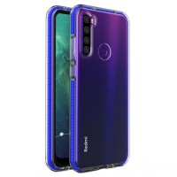 Spring Case clear TPU gel protective cover with colorful frame for Xiaomi Redmi Note 8T Μπλε Σκούρο