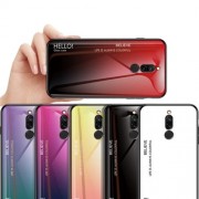 Gradient Glass Durable Cover with Tempered Glass Back Xiaomi Redmi 8 Ροζ