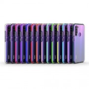 Spring Case clear TPU gel protective cover with colorful frame for Xiaomi Redmi Note 8T Γαλάζιο