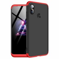 GKK 360 Protection Θήκη Full Body Cover for Xiaomi Redmi Note 6 Pro Μαύρο-Κόκκινο
