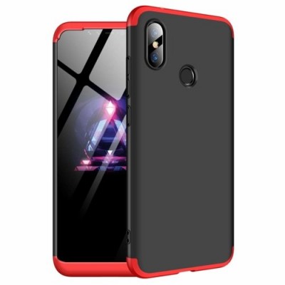 GKK 360 Protection Θήκη Full Body Cover for Xiaomi Redmi Note 6 Pro Μαύρο-Κόκκινο