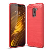 Carbon Case Εύκαμπτη Θήκη TPU για Xiaomi Pocophone F1 Κόκκινο