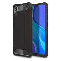 Hybrid Armor Case Tough Rugged Cover for Xiaomi Redmi 9A Μαύρο
