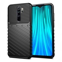 Thunder Case Flexible Tough Rugged Cover TPU Case for Xiaomi Redmi 9 Μαύρο